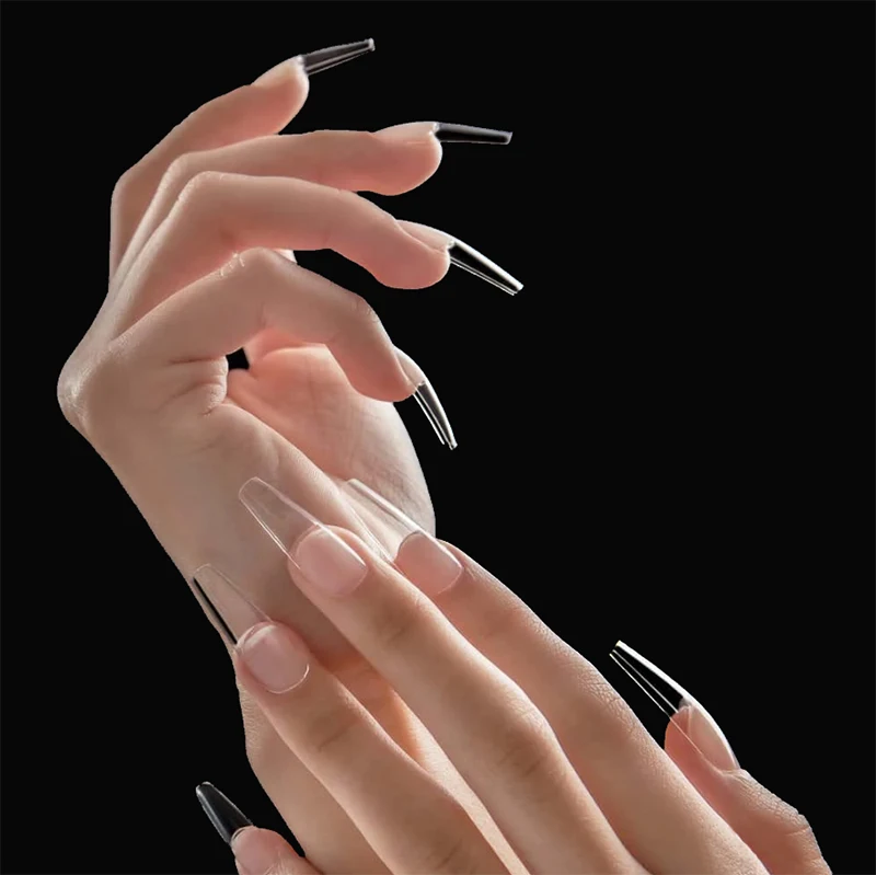 520pcs/max Falske Negle Salon Ultra tynd Ligkiste Søm Kunst Gennemsigtig Fuld Dækning Manicure Falsk Nail Tips
