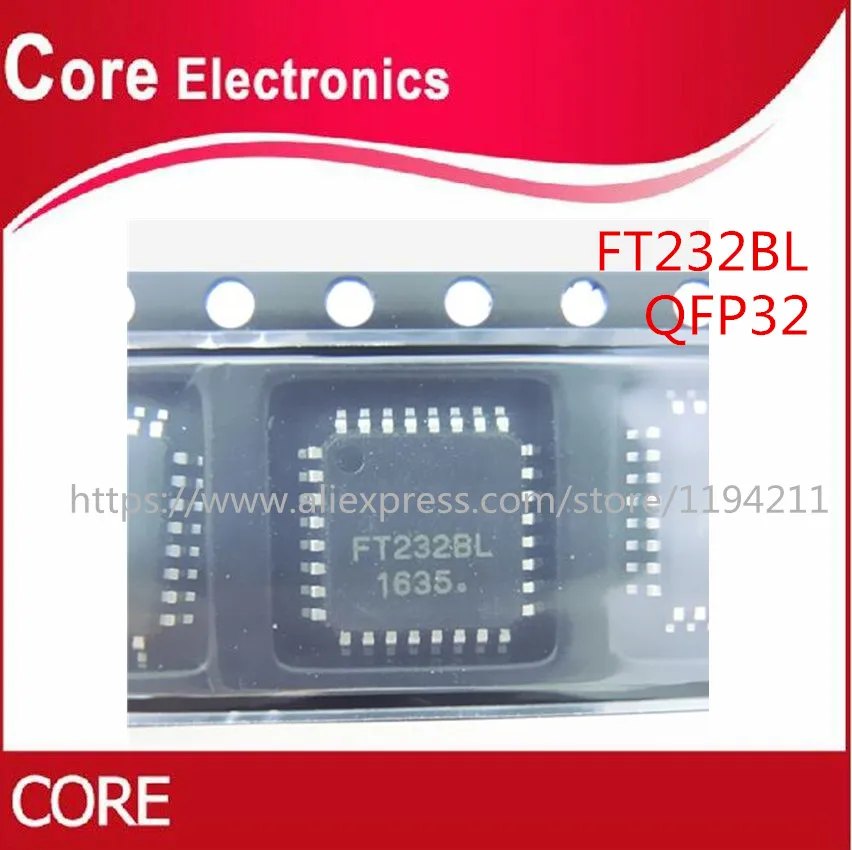 10 STK FT232BL FT232 TQFP32 IC USB-FS SERIEL UART 32-LQFP