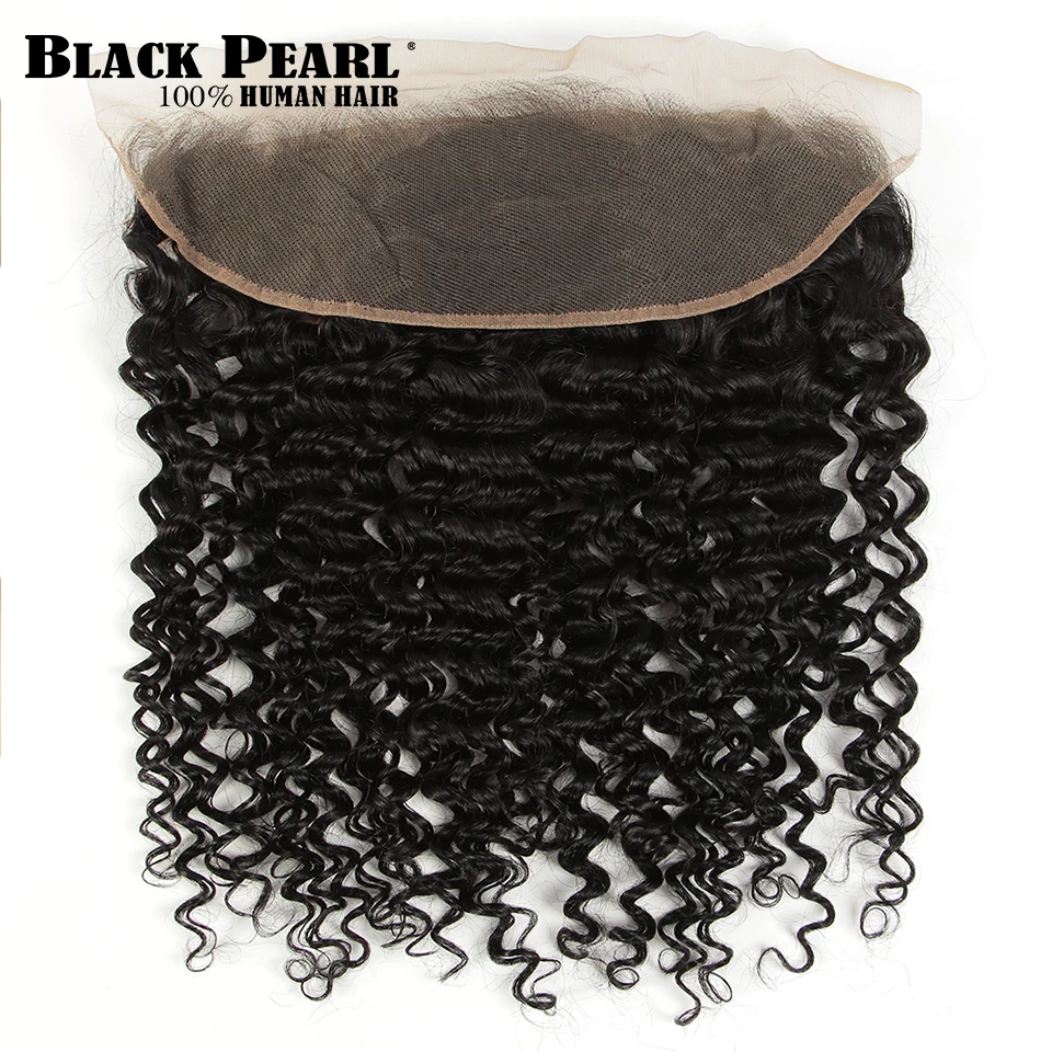 Black Pearl Blonder Frontal Med Bundter Peruvianske Vand Bølge Bundter Med Frontal Remy Human Hair Med Lukning
