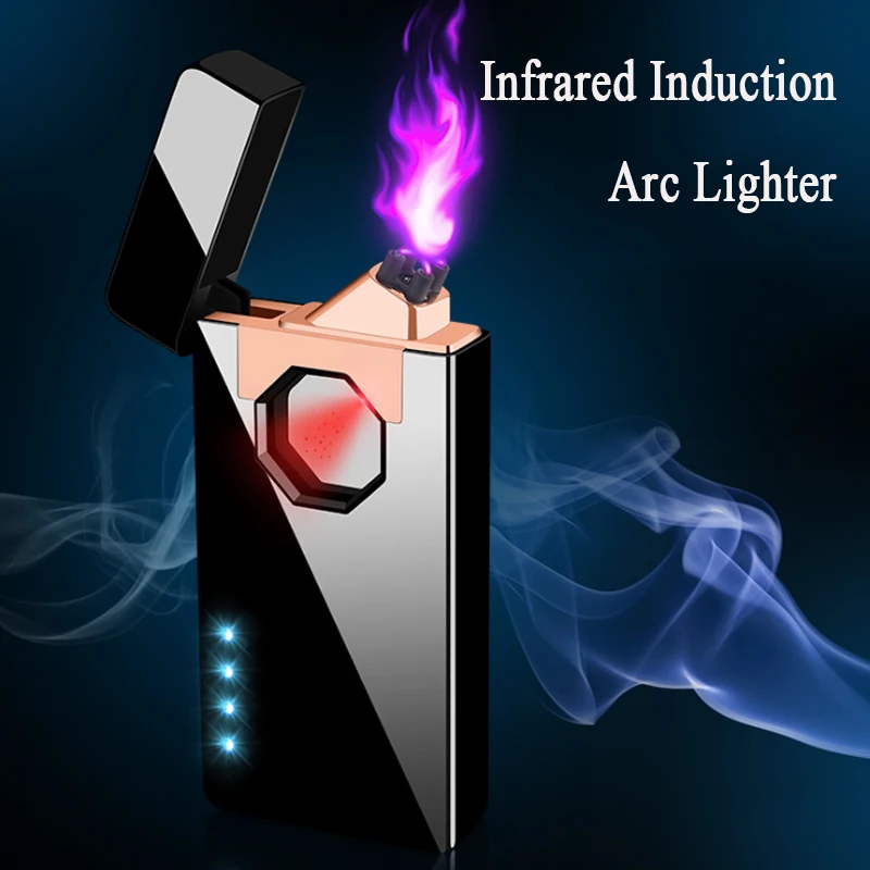 Zink Legering Induktion Elektrisk Lighter Gaver Til Mænd USB-Genopladelige Cool Flamel Lettere Dropship Leverandører Rygning Tilbehør