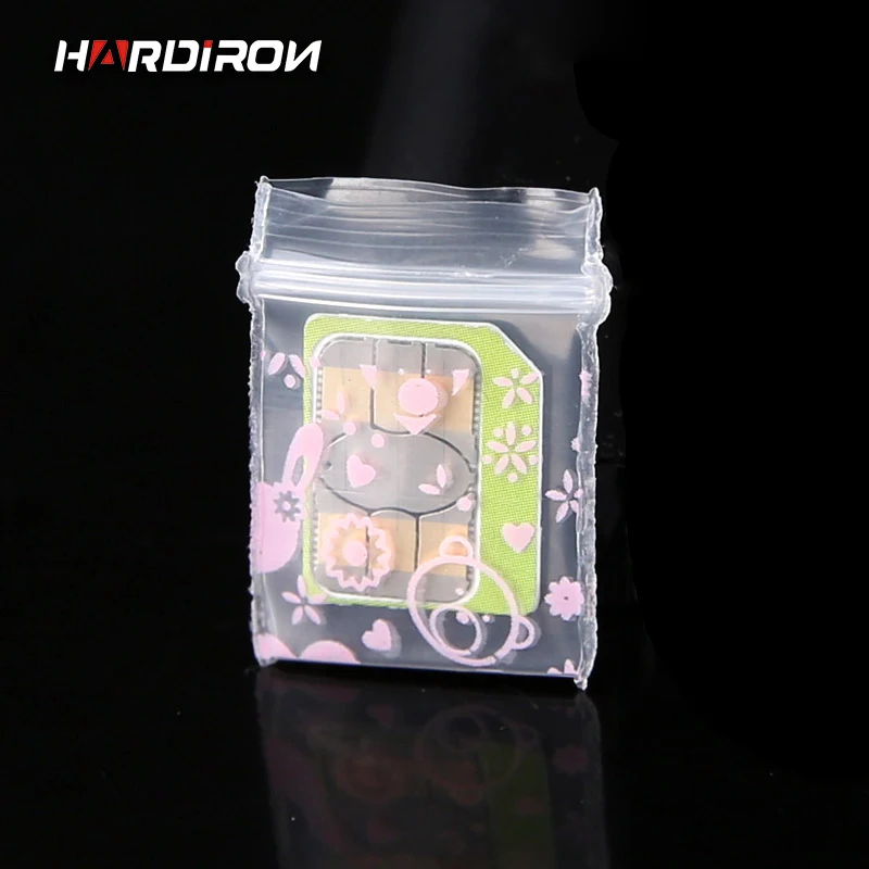 HARDINTON 0,2 MM 1.8x2.6CM Super Mini Gennemsigtige Lynlås Pose Små Smykker Medicin Opbevaring Miljøbeskyttelse Pakke Taske