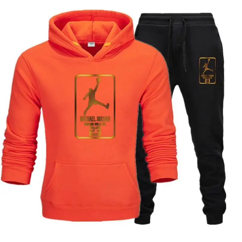 2-piece sportstøj til mænd hooded sweatshirt + bukser hooded Pullover sportstøj, der passer Ropa Humber casual mænds tøj