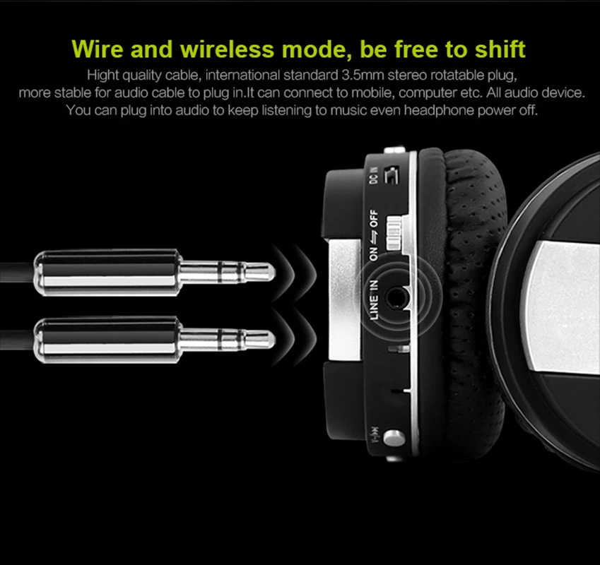 FANATISKE B17 Bluetooth-Hovedtelefon-Super Bass-Hovedtelefoner Trådløse Stereo-Headset Med Mic Hovedtelefon, FM-Radio,TF Card Slot Ørestykke