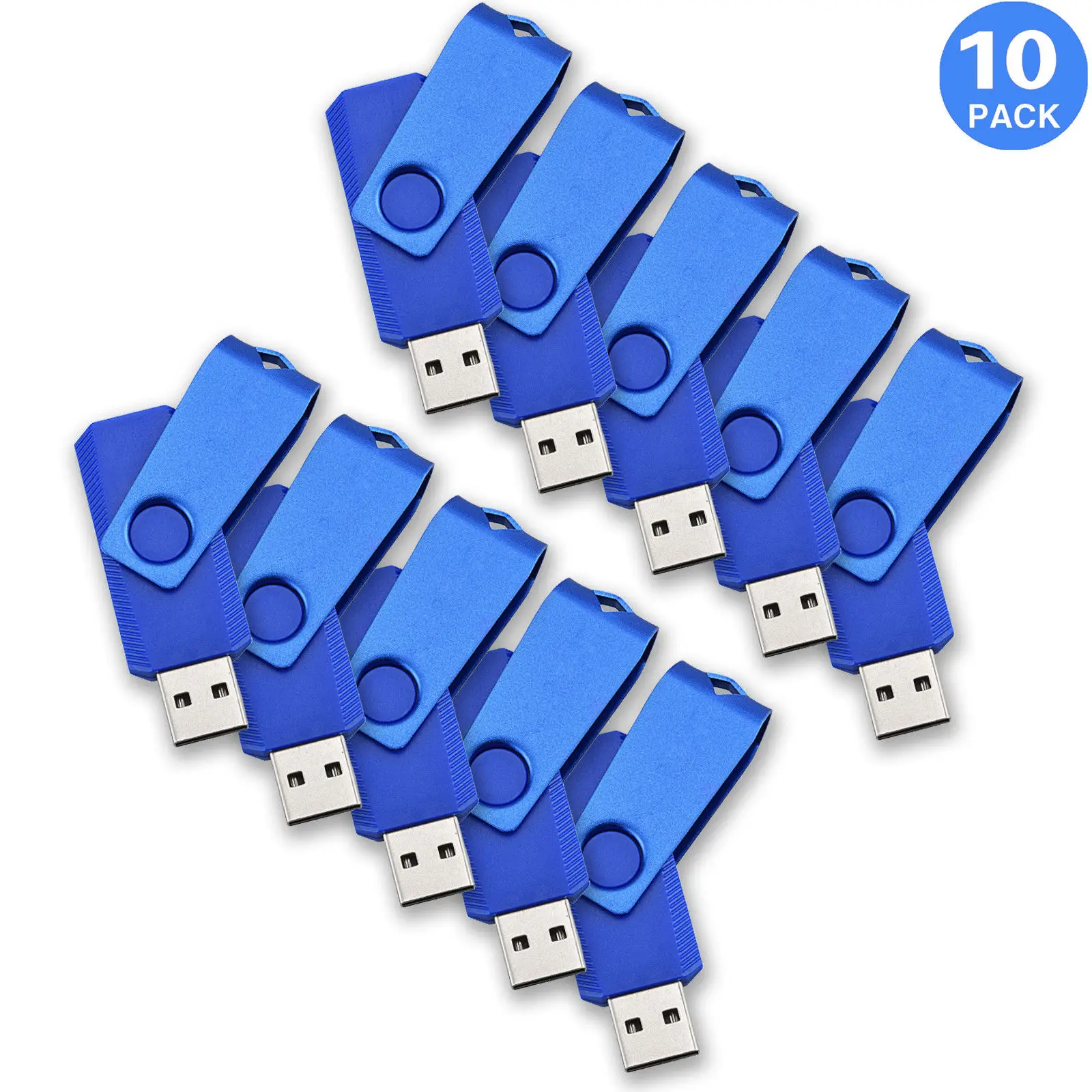 TOPESEL 10STK USB 2,0 Flash-Drev, Memory Sticks Opbevaring Tommelfinger Pen-Drev U-Diske