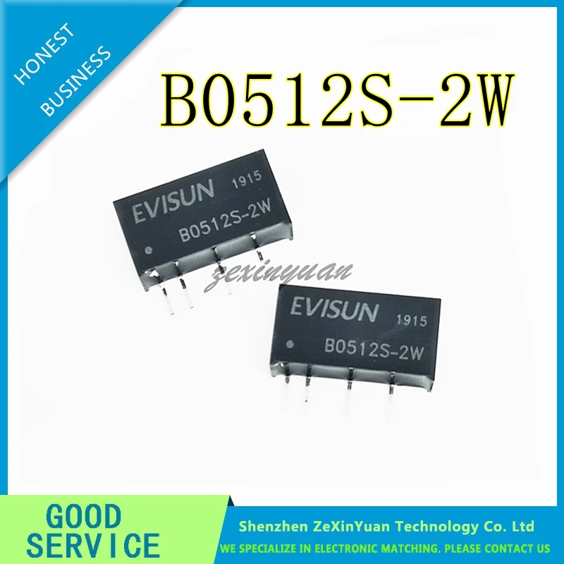 10STK/MASSE B0512S-2W DC-DC boost power-modul 5V og 12V isoleret skifte strømforsyning converter chip