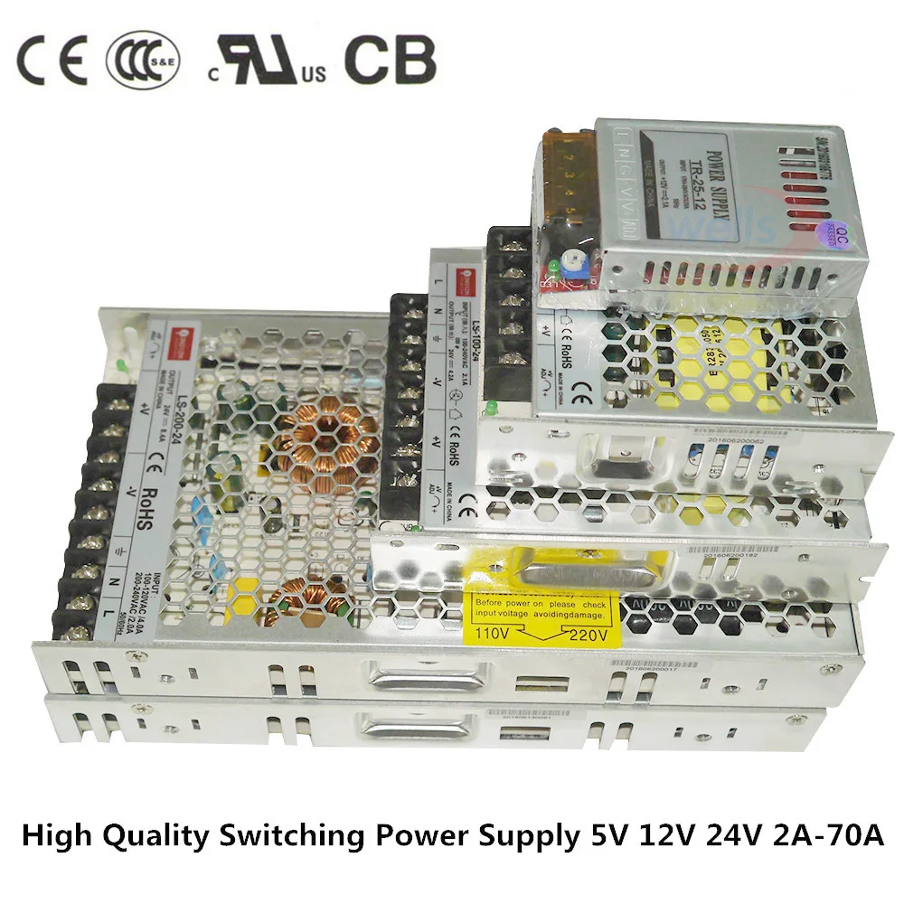 LED-Ultra-Tynd Strømforsyning dc 5 v 12V 24V Transformer 25W 50W 100W 150W 200W 350W LED Driver til LED Strip