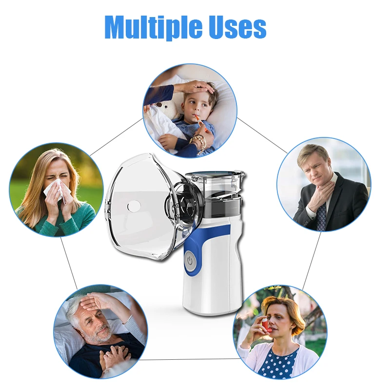 Adulte Mini Inhalerer Nebulizer Håndholdte увлажнитель воздуха Sundhedspleje Ultrason Nebulizador Adulte Genopladelige Forstøver