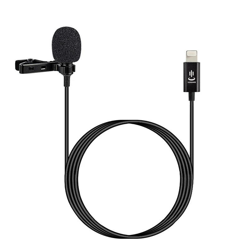 Mikrofon YC-LM10 II Professionel Lavalier Lyn Mikrofon 1,5 M 3M 6M kabel Til iPhone XS-XR-X/11/8/8 Plus/6/7 Plus iPad