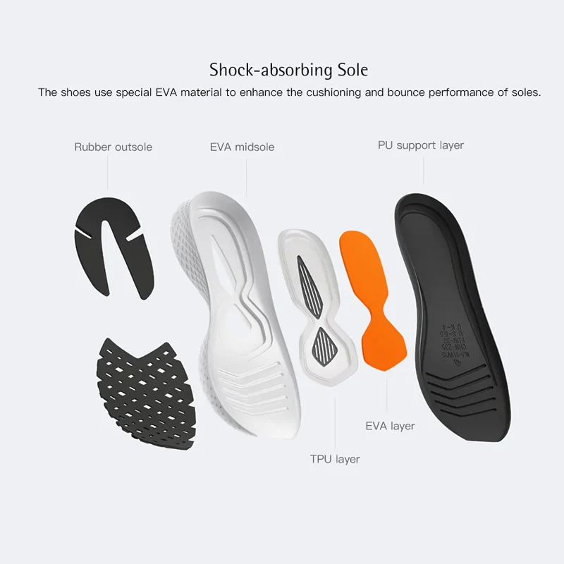 Lager Xiaomi Sneaker 2 Mijia løbesko Sport Uni-moulding stødabsorberende Fishbone Lock System Elastisk Strik Vamp for Mænd
