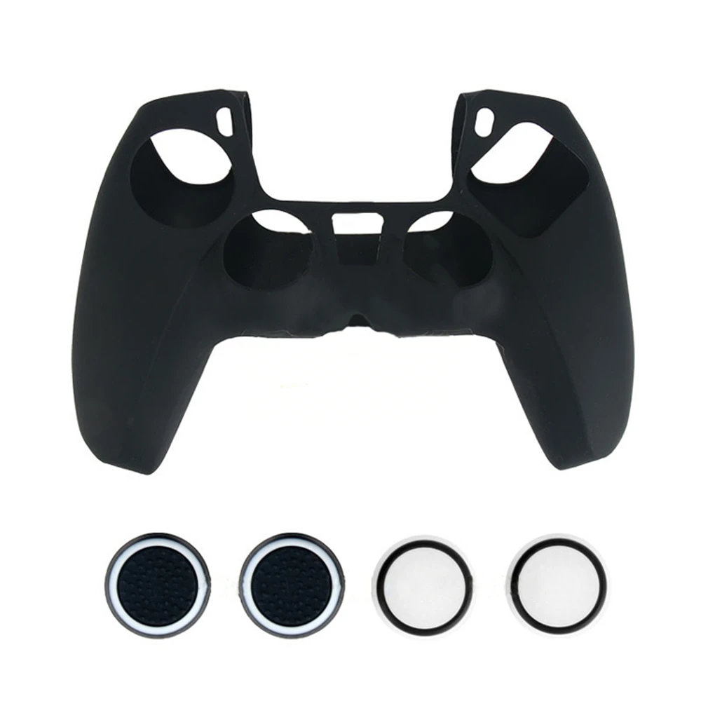 Silikone etui & Joysticket Caps er Fastsat for PS5 spillekonsol til Sony Playstation 5 Controller Tilbehør