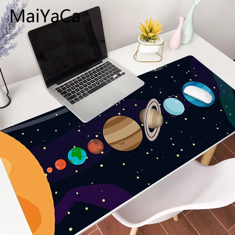 MaiYaCa Solar system gamer spiller mats Musemåtte XXL musemåtte Laptop Skrivebord Mat pc gamer completo for lol/world of warcraft
