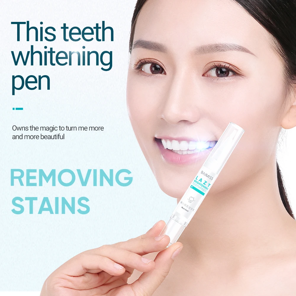 BAIMISS Tænder Whitening Pen Tandpasta Tandbørste Serum, Udrensning Dental Værktøjer Essensen Gel mundhygiejne Fjerner Plak Pletter 5ml