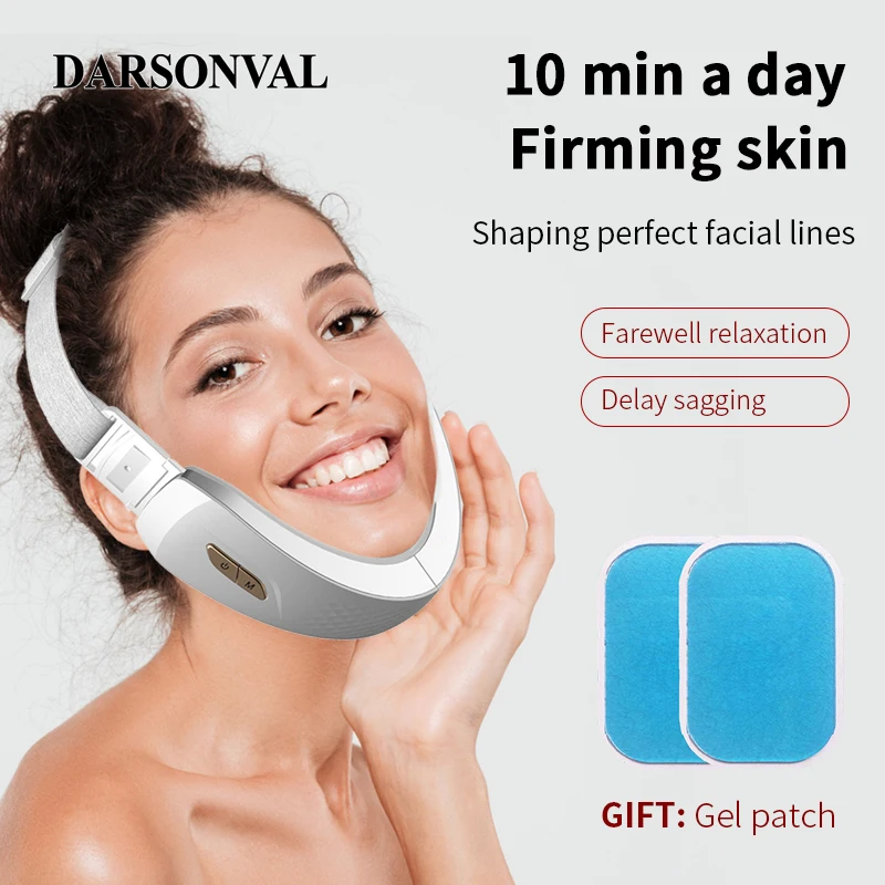 DARSONVAL Elektriske V-Slankekur Face Lift Op Bælte Løfte Stramme Tynd Dobbelt Chin EMS Micro Nuværende Facial Slankende Massager Skønhed