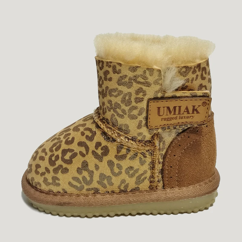 Baby sko vinter dreng og piger snow boot australske får pels børne Holde varm og forhindre udskridning, Fåreskind og uld materiale
