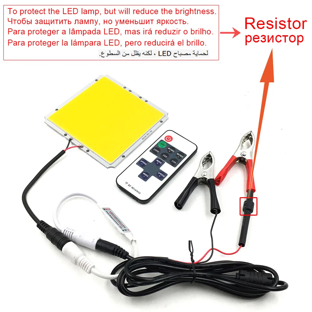 100MM-Pladsen 12V 50W COB LED Lys Lysdæmper Varm og kold Hvid Flip Chip COB Dæmpbare LED-Lampe til DIY Ourdoor Belysning Pære