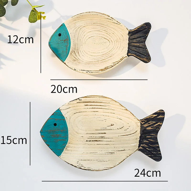 2PC Multi Størrelsen Tre-dimensionelle Træ Fisk Dekoration vægtæppe Til Home Hotel Væg Ornamenter Forsyninger