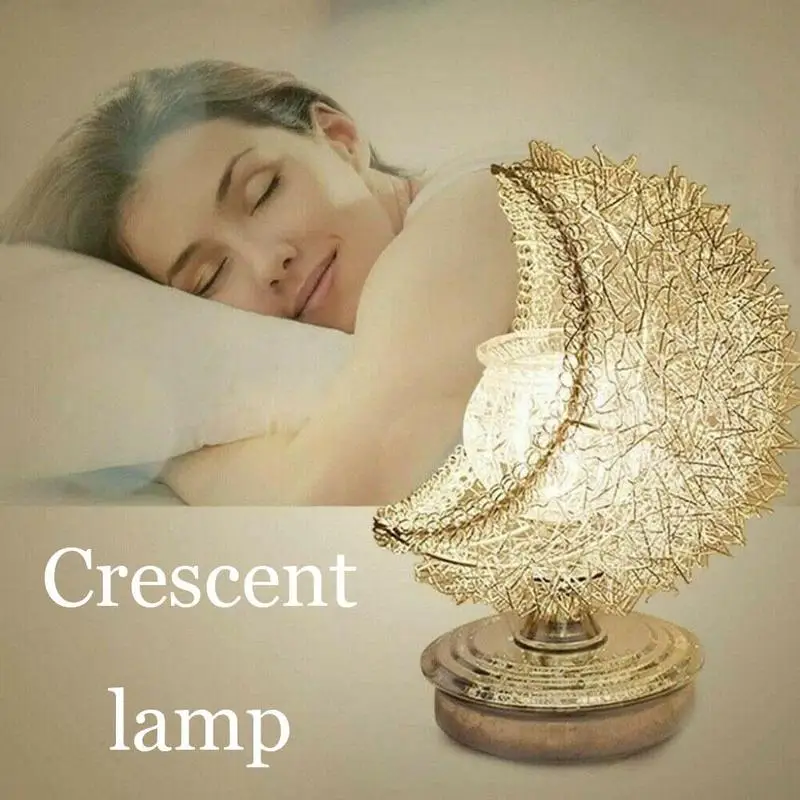 Ny Crescent Aroma Lampe Aromaterapi Månen Form LED Nat Lys Til Hjemmet Soveværelse Sengen Indretning Sove Støtte Lys Valentine Gave