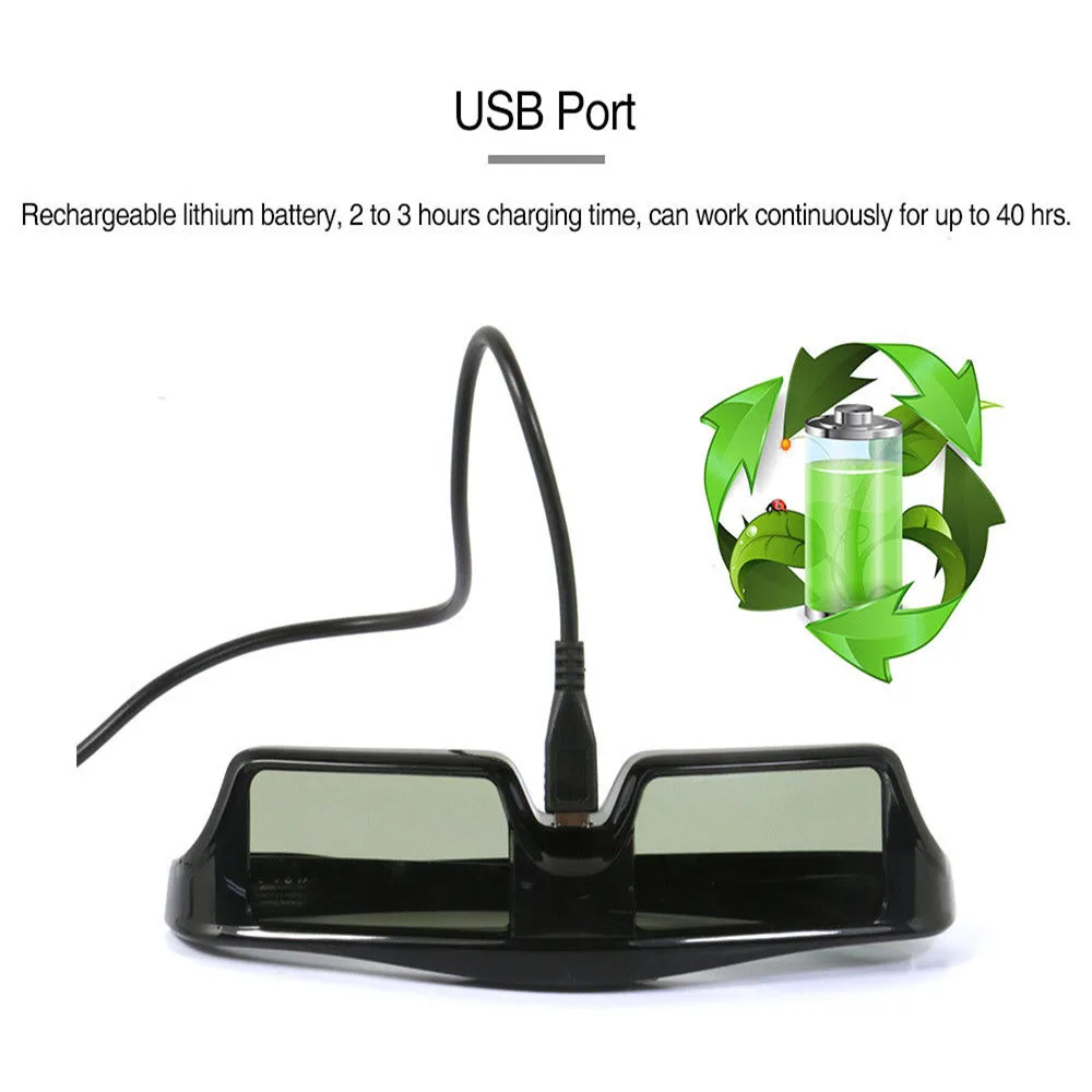2stk HOT SALG!HØJ KV Bluetooth Aktive 3D Shutter Briller til Samsung for Panasonic Sony 3DTVs Universal TV 3D Briller