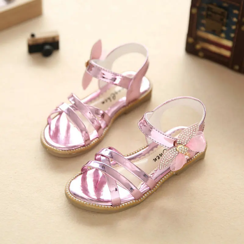 Piger prinsesse sandaler 2021new sommeren rhinestones children ' s casual sko til børn party sko blød tunge størrelse 27 ~ 37