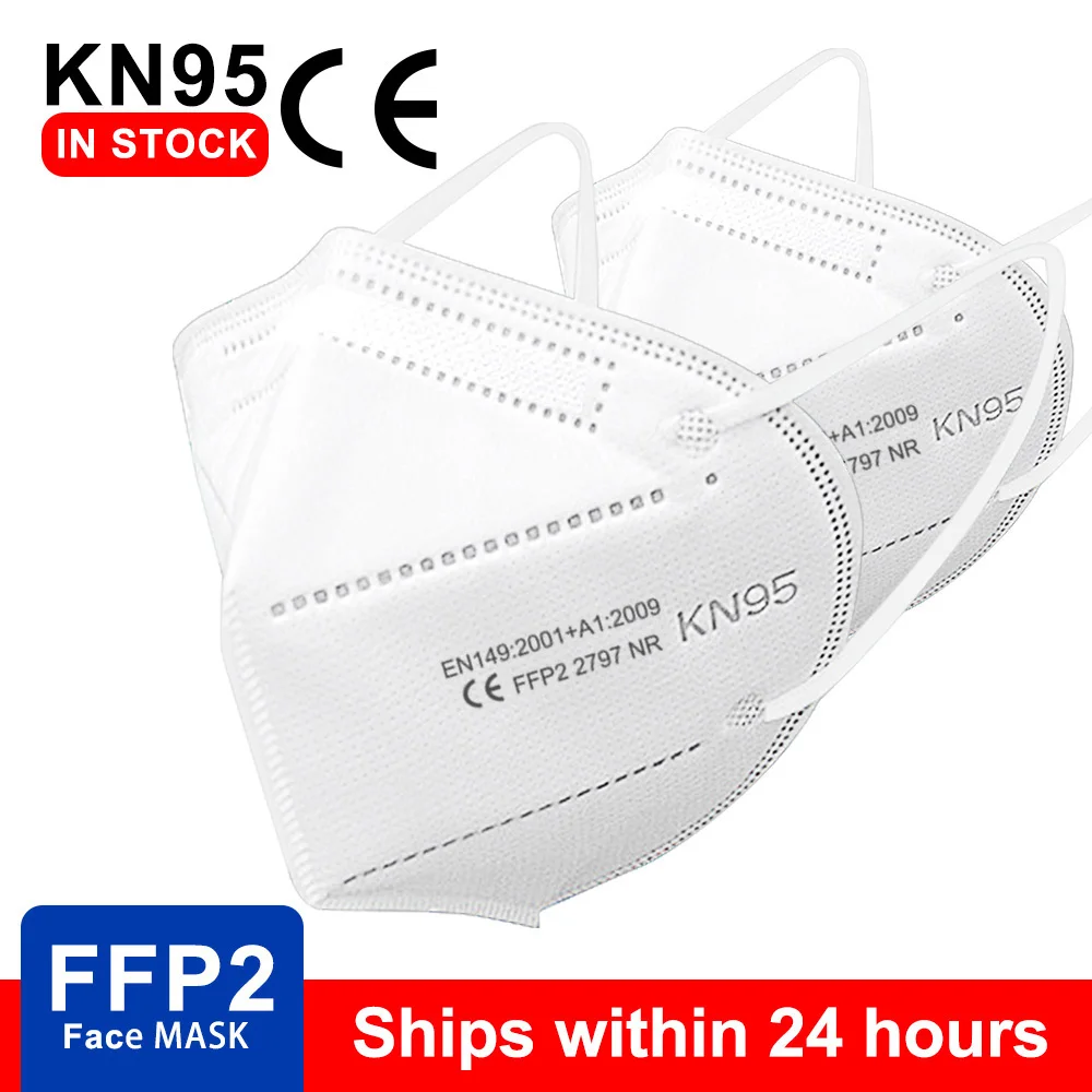 60 stykke ansigtsmaske FFP2 facial masker KN95 Filter maske støvmaske munden maske mascarillas mascherine tapabocas masque