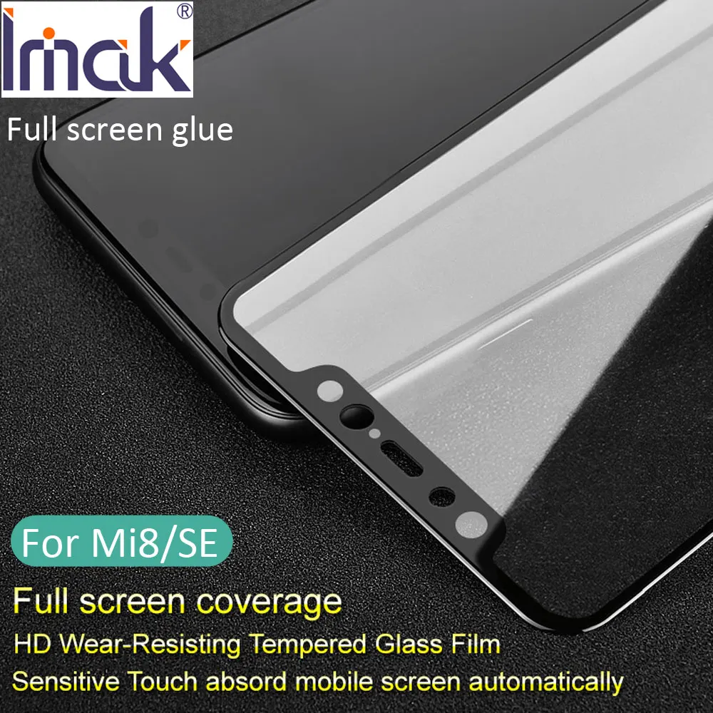 Imak Pro+ Fuld Skærm Lim Beskyttende Hærdet Glas Til Xiaomi Mi9 Mi8 Mi 8 Se Lite Pro Explorer 2.5 D Buet olieholdig
