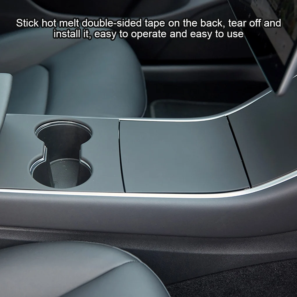 Bil central kontrolpanel beskyttende plaster for Tesla Model 3 2017-2019 Central kontrol tre patch føles for Tesla Model Y