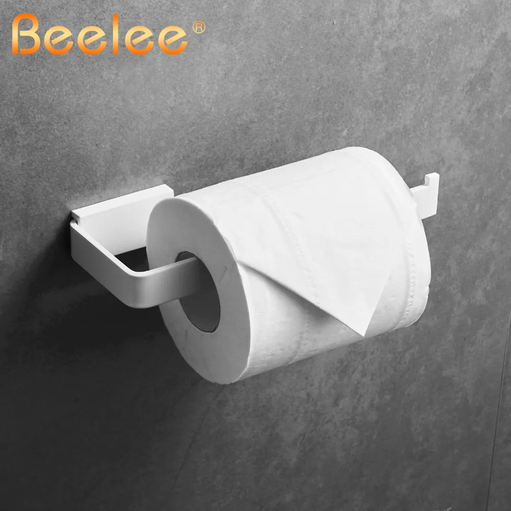 Toiletpapirholder Badeværelse Papir Væv Holder Hvid Maleri SUS304 Rustfrit Stål, Badeværelse Accesseries Rulle Papir Indehavere