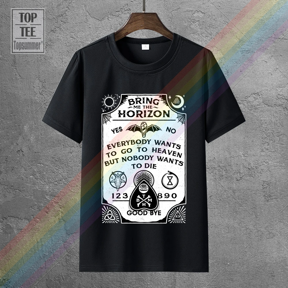 Bring Me The Horizon Ouija Board Sort T-Shirt Nye Officielle Bmth Løstsiddende Tøj