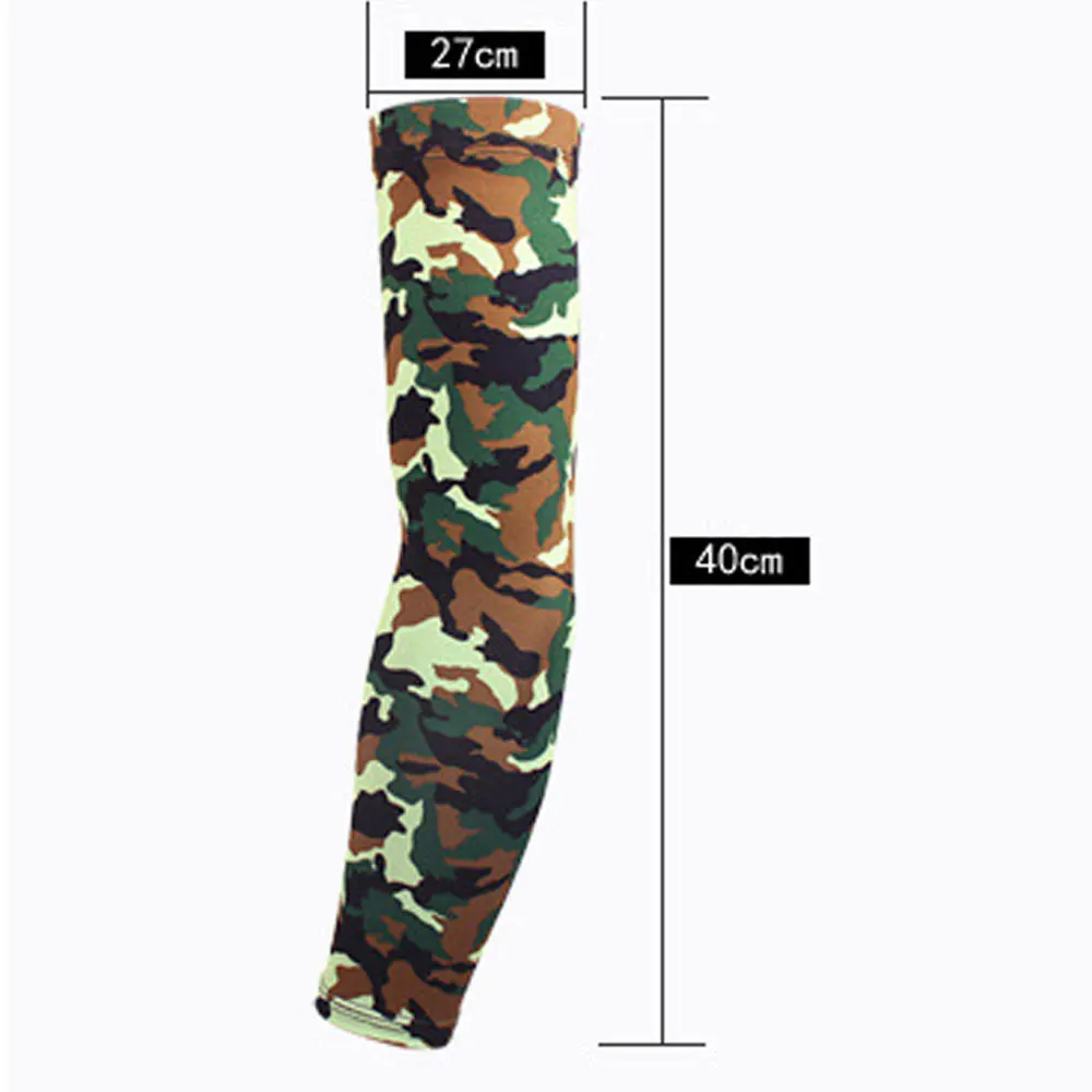 1Pair Camouflage UV Protection Arm Ærmer med Anti-Slip Tatoveringer Dækker Kompression Solcreme, Is Silke Køling Athletic Ærmer