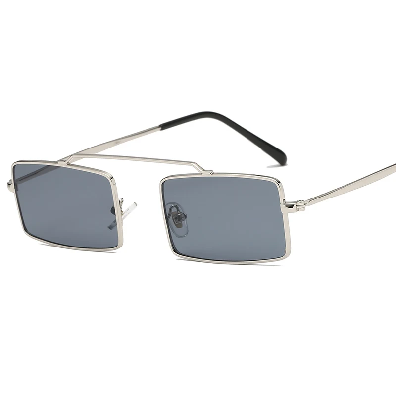 Lille Rektangel Solbriller Kvinder Brand Designer Mænd Metal Ramme Sol Briller Vintage Lille Brillerne UV400