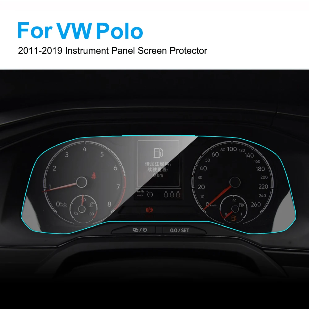 Bil Instrument Panel Skærm Protektor til Volkswagen VW Polo Indvendige Betjeningspanel TPU Membran Beskyttende Film Bil Tilbehør