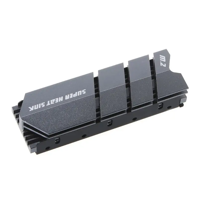 1 sæt M. 2 SSD NVMe NGFF køleprofil i Aluminium Heatsink med Termisk Pad til M2 2280 7XED