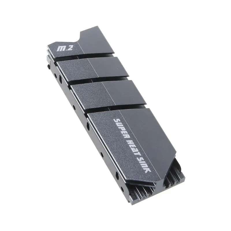 1 sæt M. 2 SSD NVMe NGFF køleprofil i Aluminium Heatsink med Termisk Pad til M2 2280 7XED