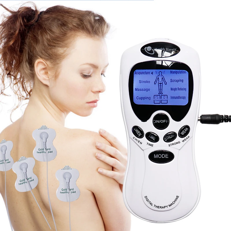 8 modes Elektriske Herald Tiere Akupunktur Kroppen Muscle Massage Digital Terapi Dual Output Maskine Nakken Fod, Ben Pleje