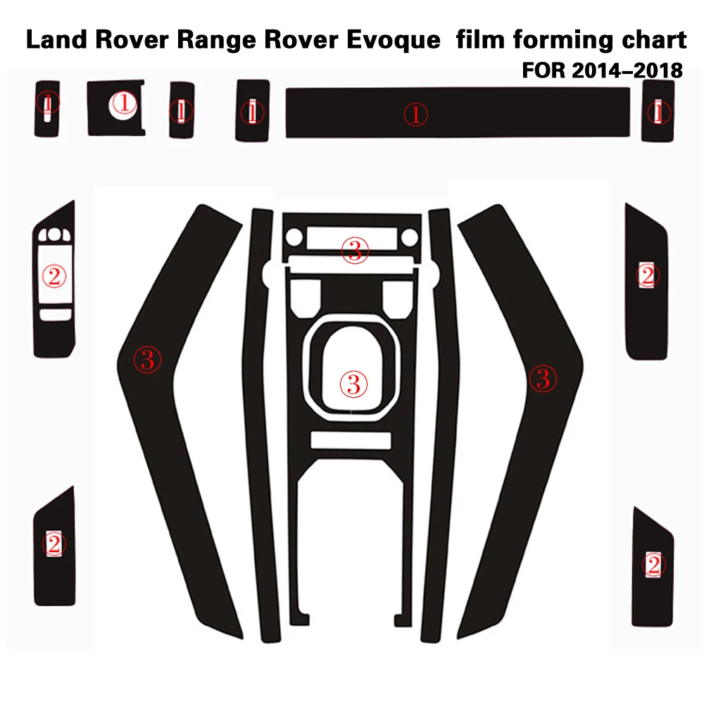 For Land Rover Range Rover Evoque Selvklæbende Bil Klistermærker Carbon Fiber Vinyl Bil stickers og Klistermærker Bil Styling Tilbehør