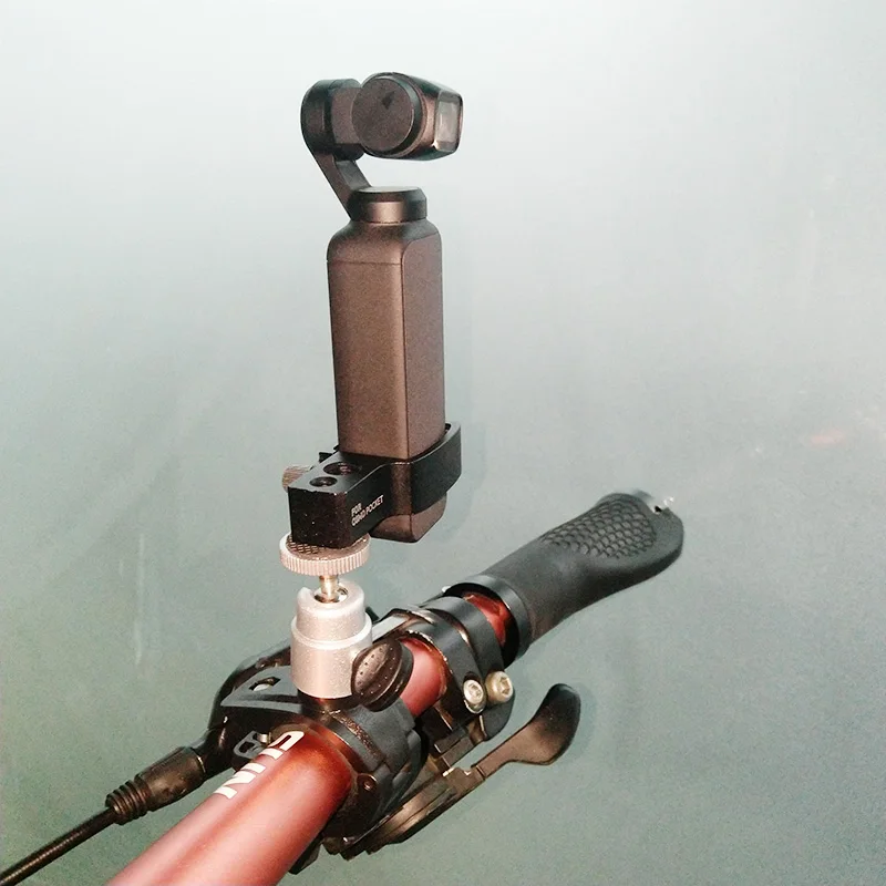 Stativ Mount Klip Adapter til Cykel, Motorcykel Håndtaget Klemme med 1/4 Bold på Hovedet for DJI OSMO Lomme Håndholdte Gimbal Mount-Adapter
