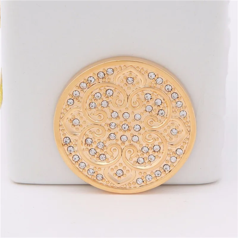Vinnie Design Smykker 33mm Lotus Blomst Mønt Disc passer til 35 mm Ramme Vedhæng med andre Mønt-5pcs/masse