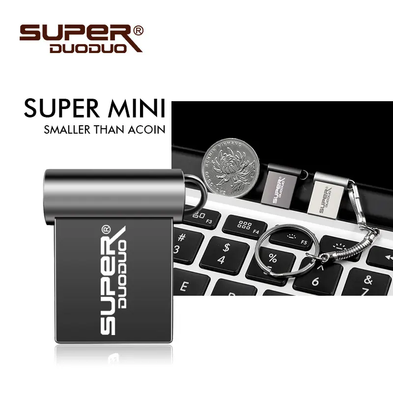 Metal Mini-USB-Flash-Drev 256GB 128GB 64GB 32GB, 8GB 16GB Pendrive Cle USB Flash Stick Pen-Drev 8 16 32 64 128 256 GB USB-Stick