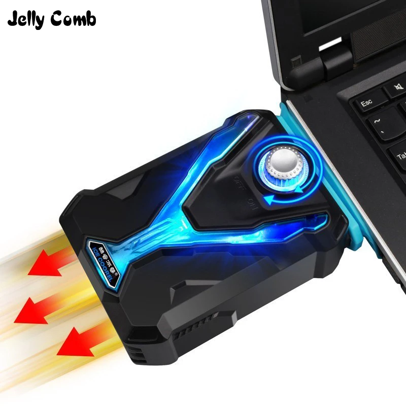 Jelly Kam Bærbare Laptop Cooler USB-Air Eksterne Udvinding Køling Hastighed Justerbar Notebook Luft Køler til 15 15.6 17 Tommer