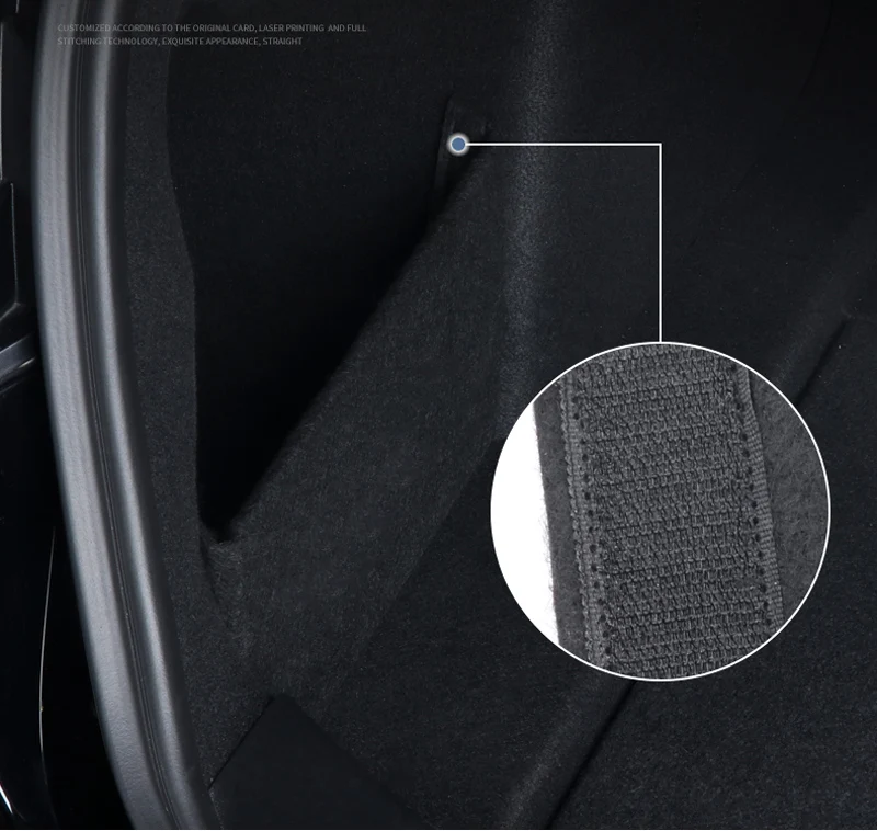 For Tesla Model 3 Bil bagfra Kuffert Opbevaring Side Baffel Opbevaring yrelse Form Clapboard Bil tilbehør