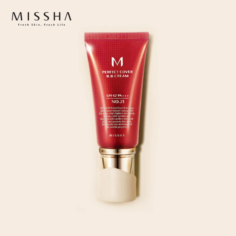 Koreanere Kosmetik Missha M Perfekte BB Cream #21 (Lys Beige) Makeup Base BB Cremer - 50 ml
