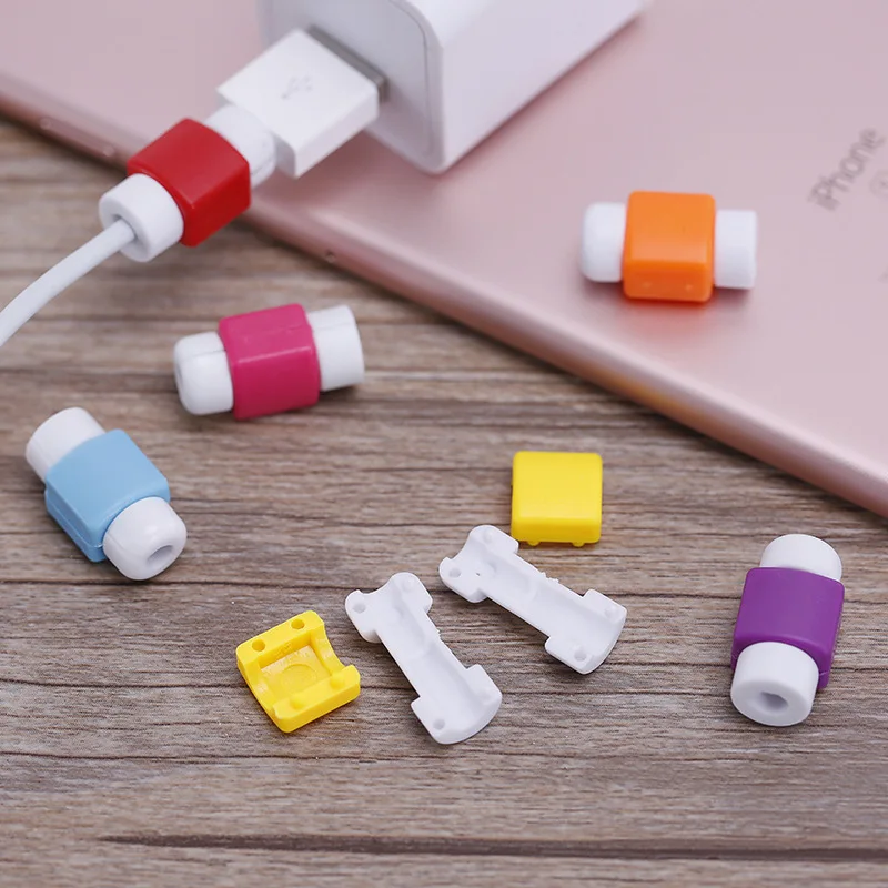 Engros 100 Stykker USB-Kabel Protector D2 Farverige Til iPhone Opladning Linje Beskyttende digital Ledning Saver Dække