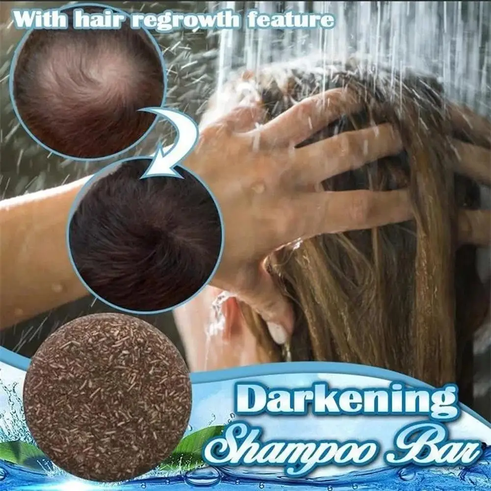Nye Polygonum Essensen Hår Mørkere Shampoo Bar Sæbe Naturlig Mild Formel Hår Shampoo Grå Hår Omvendt Hair Cleansing