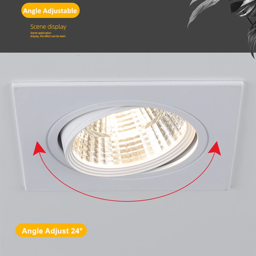 [DBF]Runde/Firkantede Forsænket Dæmpbar LED Downlight COB 6W 9W 12W 15W LED Spot Light LED Dekoration Loft Lampe AC 110V/220V