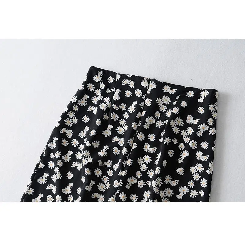 Høj talje mini nederdel kvinder, blomster modis faldas streetwear blyant nederdel koreansk tøj 2019 sommeren vintage tøj