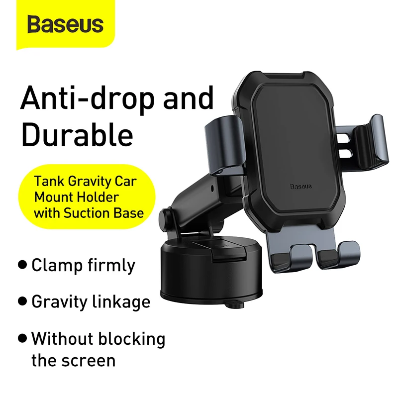 Baseus Tyngdekraften Bil telefonholder Suge Base Mount Universal Bil Holder Til Mobiltelefon i Bilen Mobiltelefon Holder Stand For iPhone