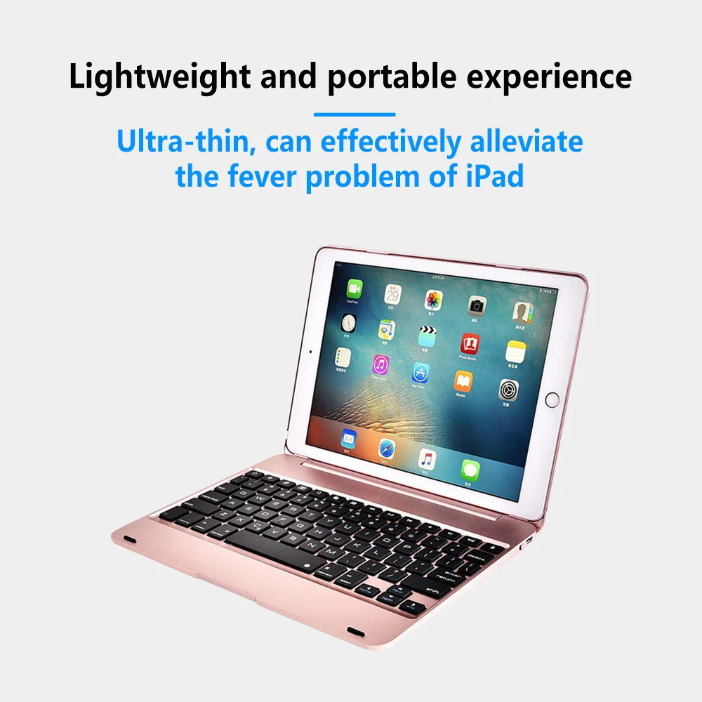 Til apple iPad, air 1/2 iPad Pro 9.7 foldbar trådløs Bluetooth-tastatur 78 nøgle Til iPad luft 2017/2018 drop beskyttelse shell