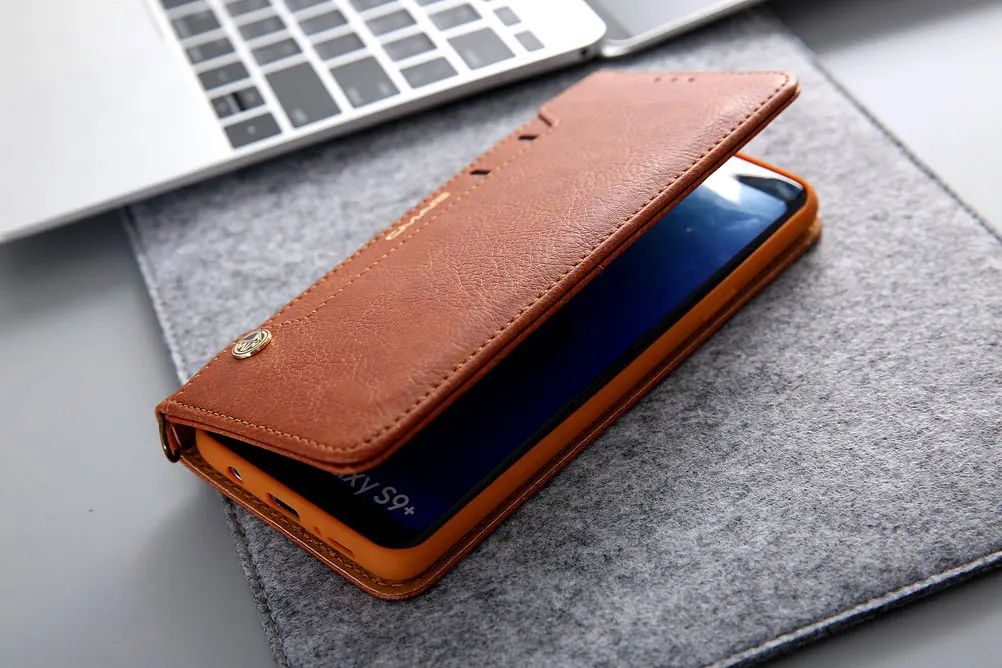 Luksus Wallet taske til Samsung Galaxy S9 Tilfælde Retro Læder Flip-Kort Slots Cover til Samsung S9 S8 Plus s8 + Telefon Tasker
