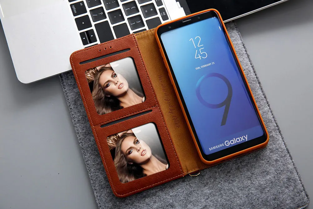 Luksus Wallet taske til Samsung Galaxy S9 Tilfælde Retro Læder Flip-Kort Slots Cover til Samsung S9 S8 Plus s8 + Telefon Tasker