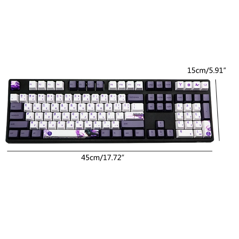 113 Nøgler Lilla Datang Keycap PBT-Sublimation Tasterne OEM-Profil Mekanisk Tastatur Keycap Kinesisk Stil GK61 GK647